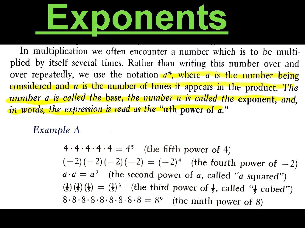 Exponents 