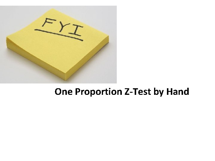 One Proportion Z-Test by Hand 