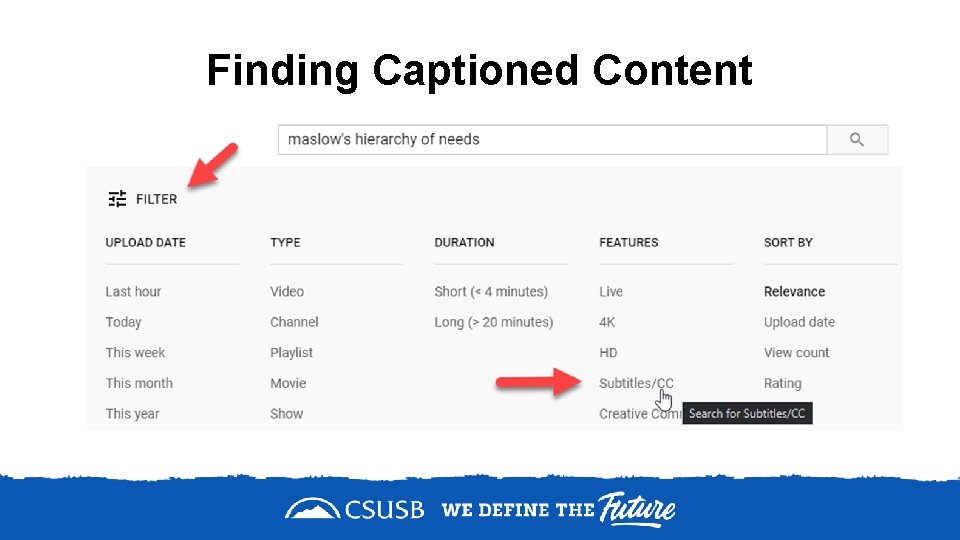 Finding Captioned Content 