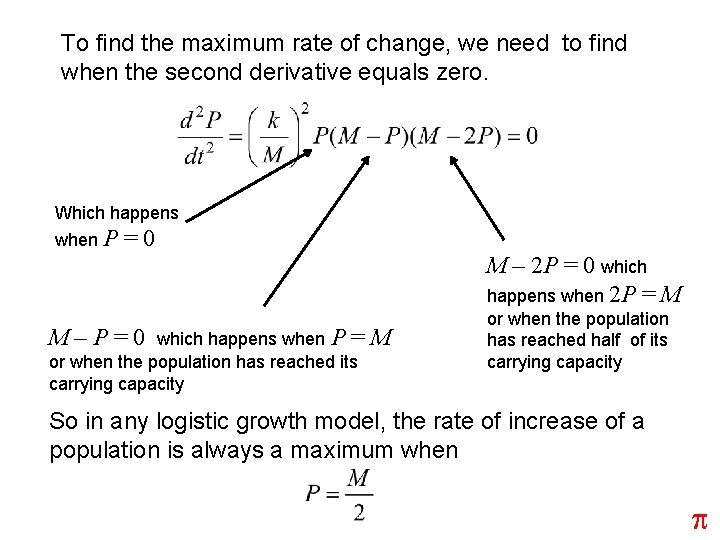 To find the maximum rate of change, we need to find when the second To find the maximum rate of change, we need to find when the second