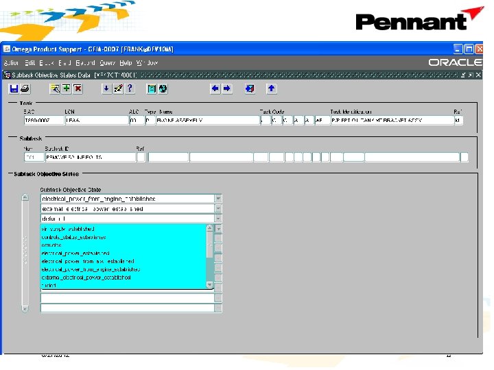 GEIA-STD-0007 Differences • Sub-Task Objective States § List of conditions required to complete a