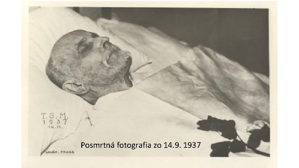 Posmrtná fotografia zo 14. 9. 1937 