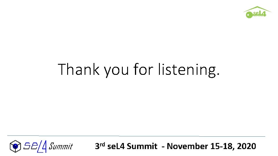 Thank you for listening. 