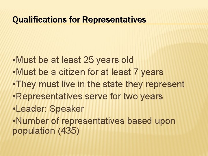Three Branches of Government Legislative branch Congress Senate