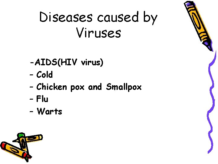 Diseases caused by Viruses -AIDS(HIV virus) – Cold – Chicken pox and Smallpox –