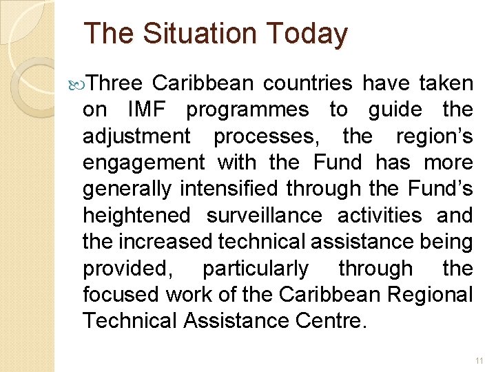 Stabilization and Structural Adjustment Programmes in Jamaica 1