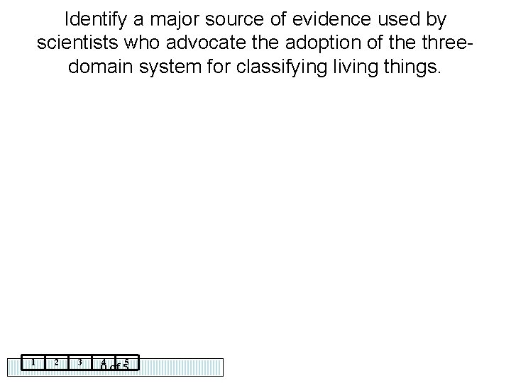 Identify a major source of evidence used by scientists who advocate the adoption of