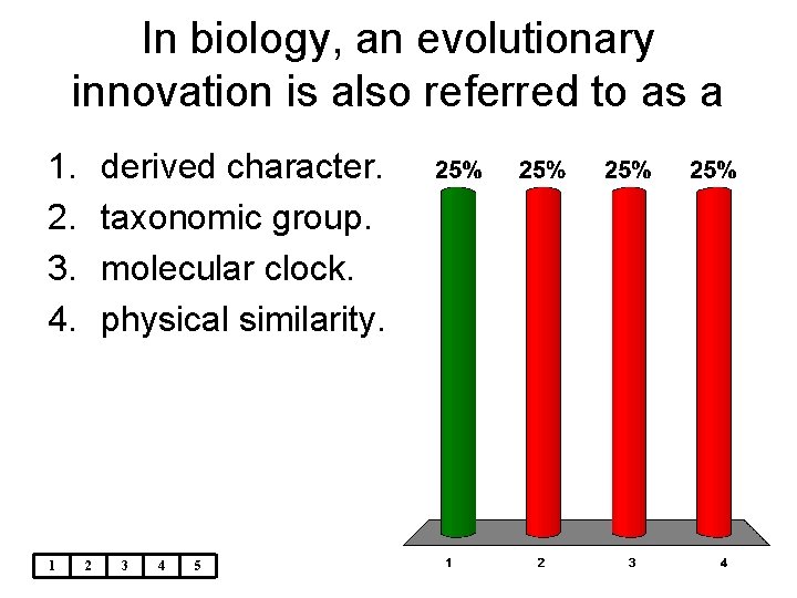 In biology, an evolutionary innovation is also referred to as a 1. 2. 3.