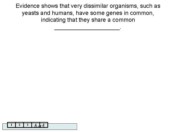 Evidence shows that very dissimilar organisms, such as yeasts and humans, have some genes