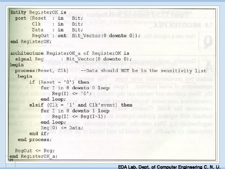 28 EDA Lab. Dept. of Computer Engineering C. N. U. 