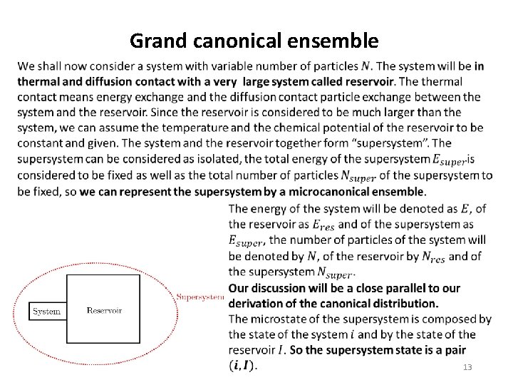 Grand canonical ensemble 13 