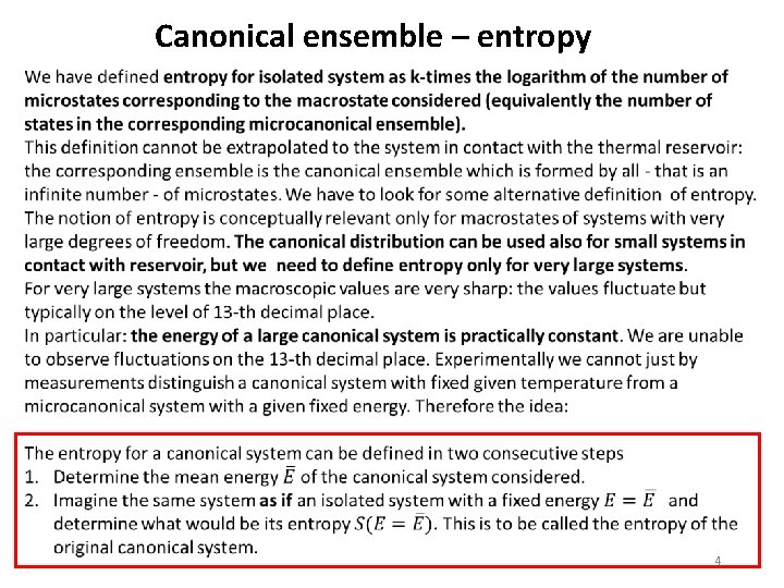 Canonical ensemble – entropy 4 