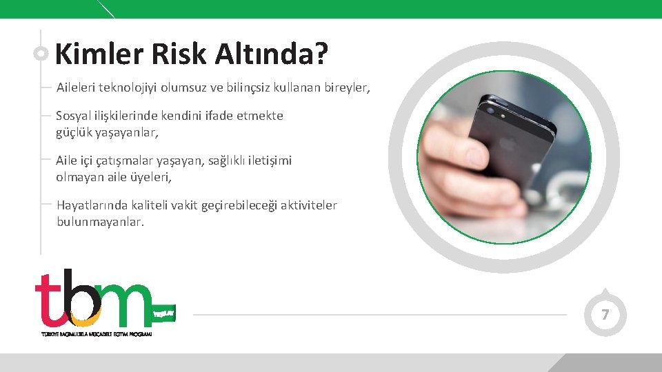 Kimler Risk Altında? Aileleri teknolojiyi olumsuz ve bilinçsiz kullanan bireyler, Sosyal ilişkilerinde kendini ifade