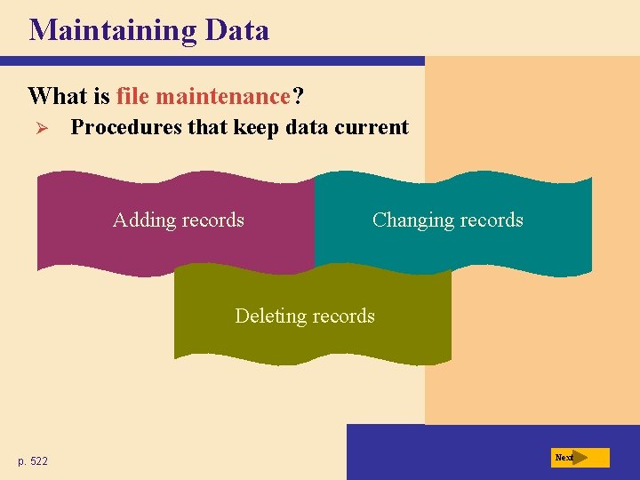 Chapter 10 Database Management Chapter 10 Objectives Identify