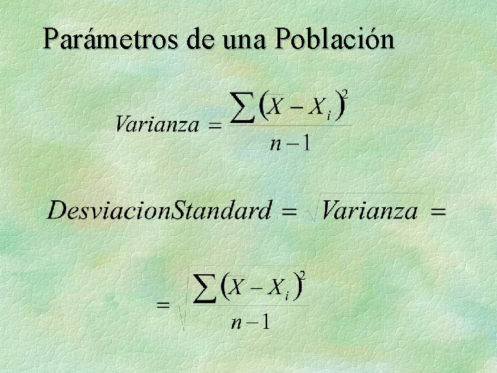 Parámetros de una Población 