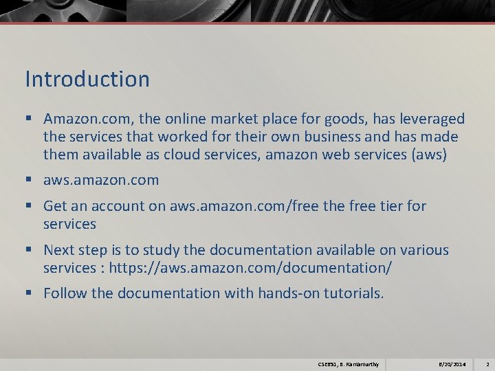 Introduction § Amazon. com, the online market place for goods, has leveraged the services