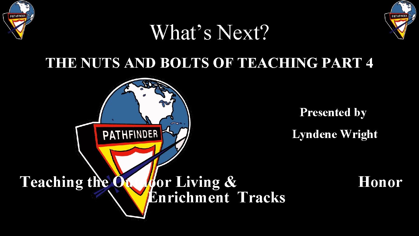What’s Next? THE NUTS AND BOLTS OF TEACHING PART 4 Presented by Lyndene Wright