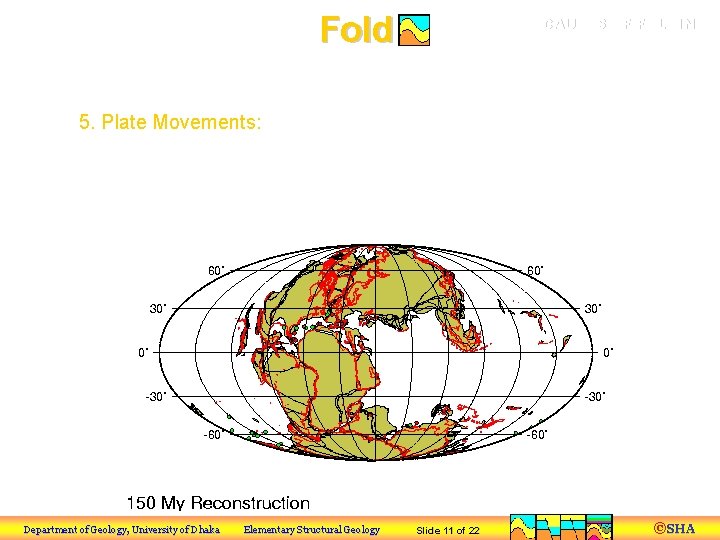 Fold CAUSES OF FOLDING a) Tectonic Processes 5. Plate Movements: In recent years theory