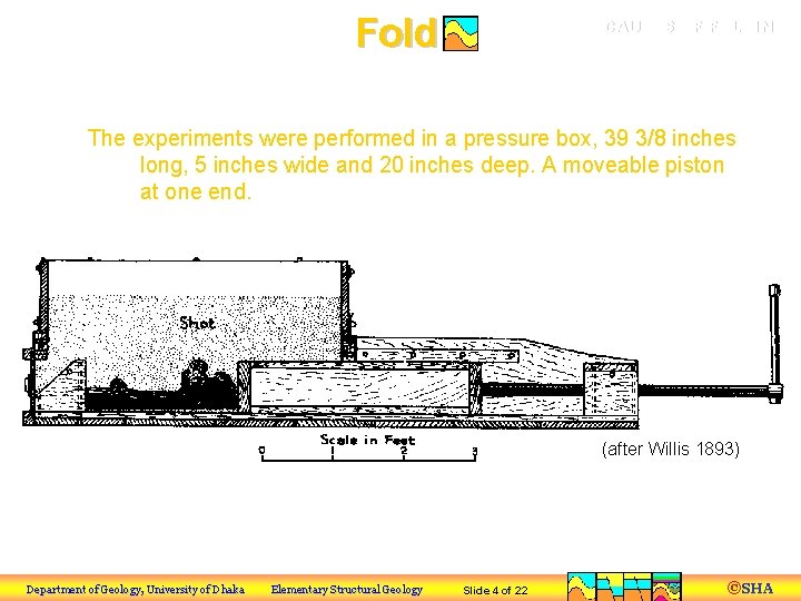 Fold CAUSES OF FOLDING a) Tectonic Processes The experiments were performed in a pressure