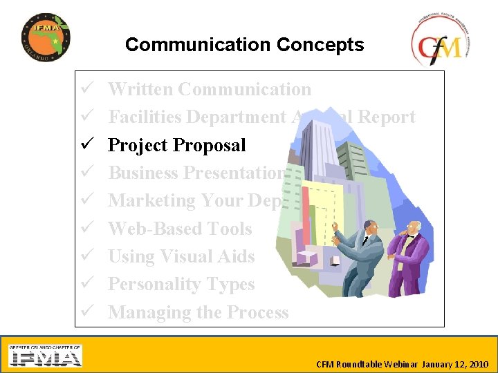 Communication Concepts ü ü ü ü ü Written Communication Facilities Department Annual Report Project