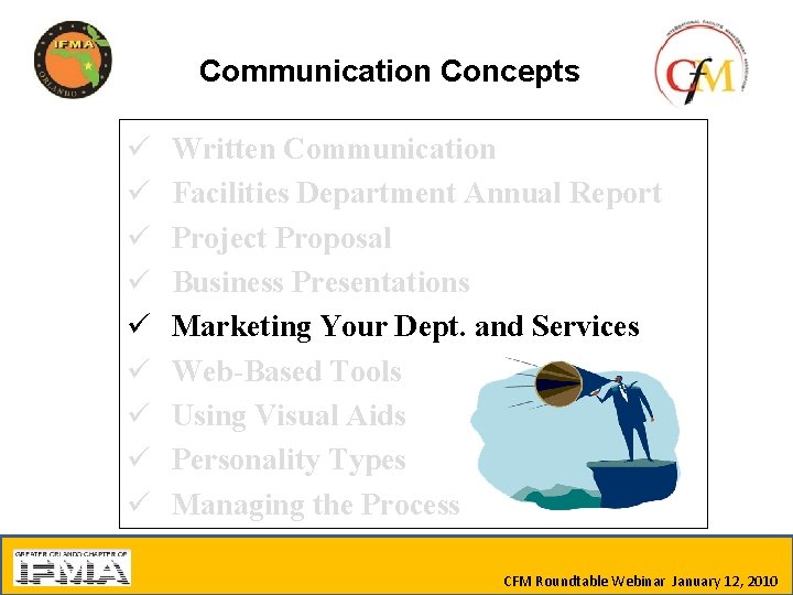 Communication Concepts ü ü ü ü ü Written Communication Facilities Department Annual Report Project