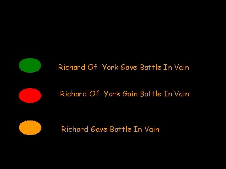 Richard Of York Gave Battle In Vain Richard Of York Gain Battle In Vain