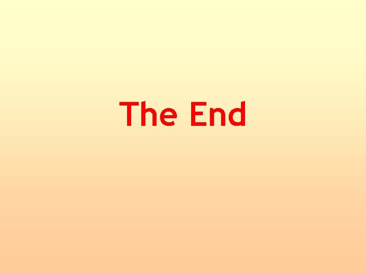 The End 