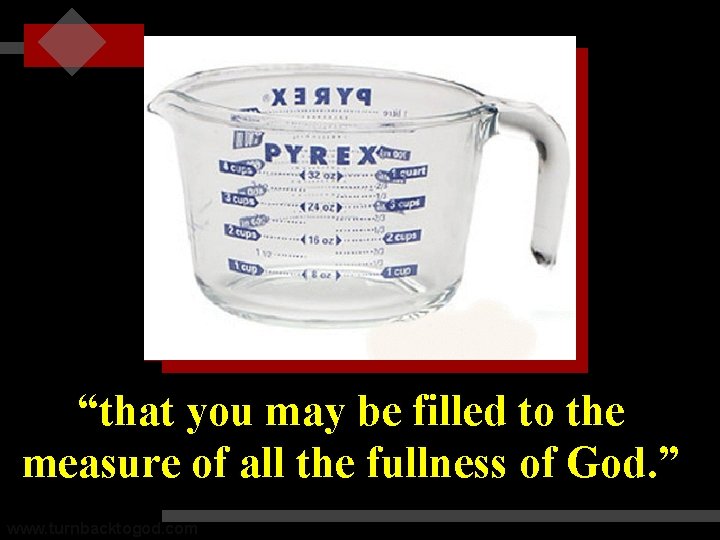 “that you may be filled to the measure of all the fullness of God.