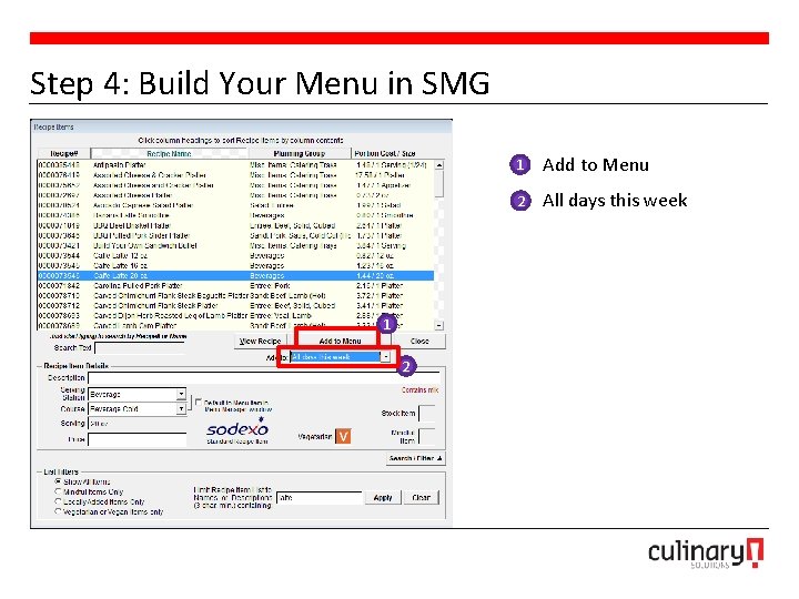 Step 4: Build Your Menu in SMG 1 2 1 • Add to Menu