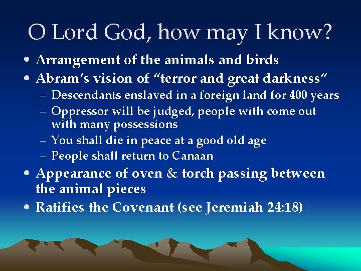 O Lord God, how may I know? • Arrangement of the animals and birds