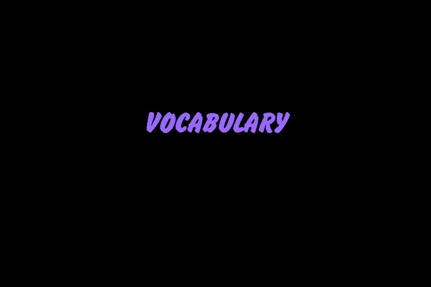 VOCABULARY 