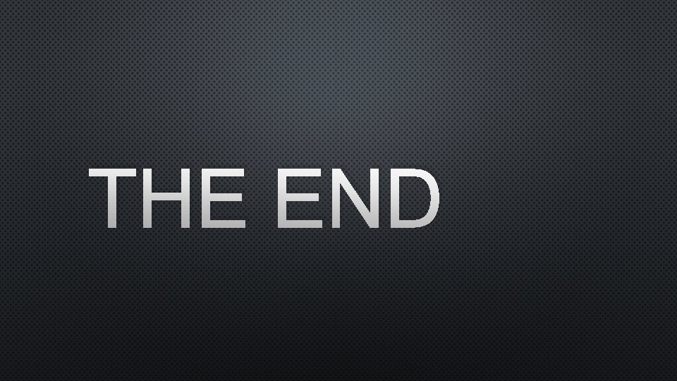 THE END 