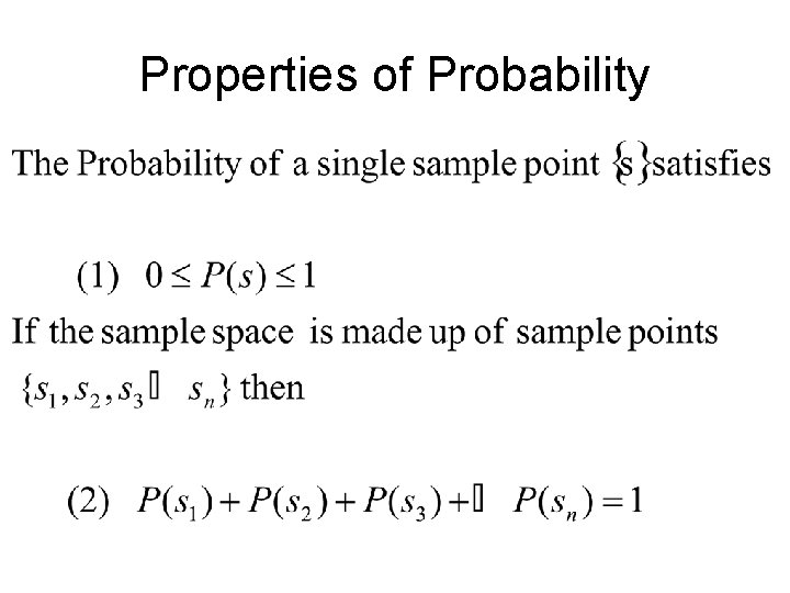 Properties of Probability 