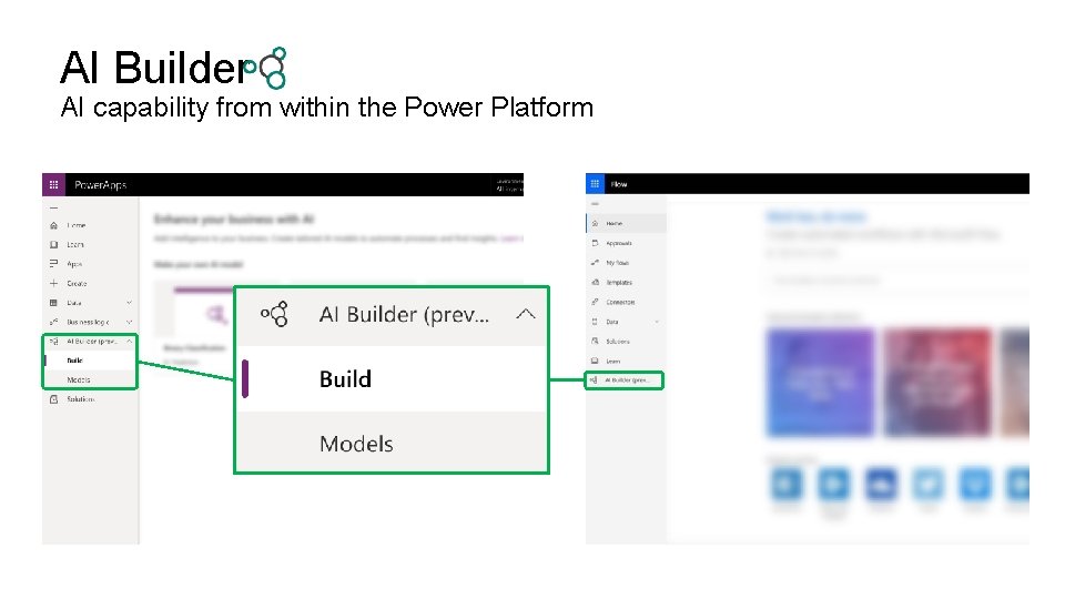 AI Builder AI capability from within the Power Platform 