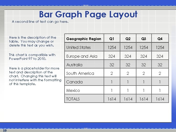 Bar Graph Page Layout A second line of text can go here. Here is