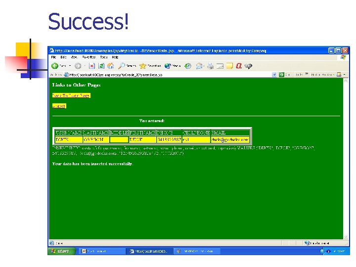 Success! Success!