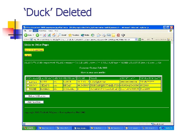 ‘Duck’ Deleted ‘Duck’ Deleted