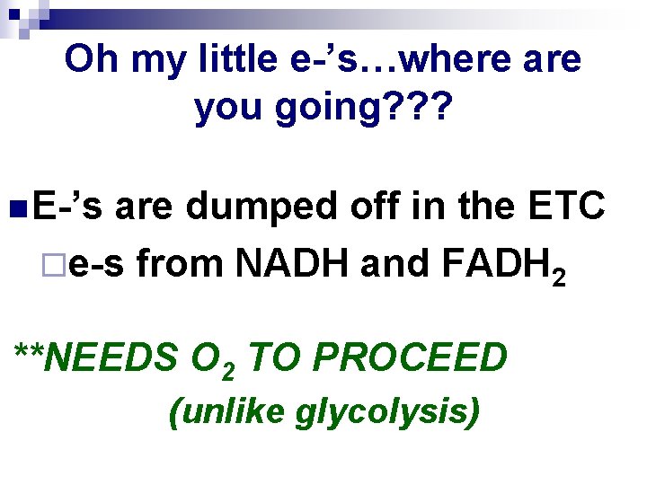 Oh my little e-’s…where are you going? ? ? n E-’s are dumped off