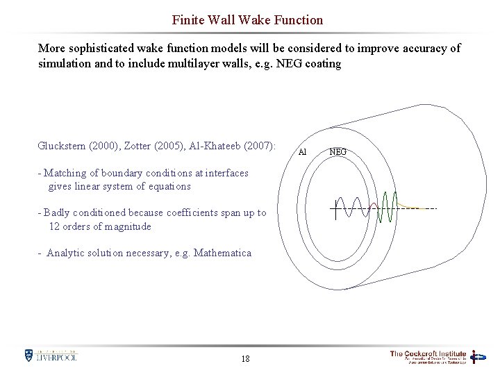 Finite Wall Wake Function More sophisticated wake function models will be considered to improve