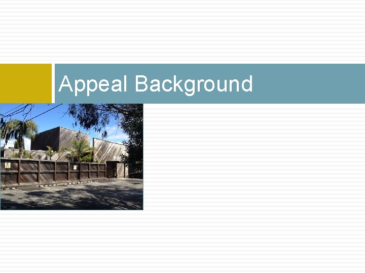 Appeal Background 