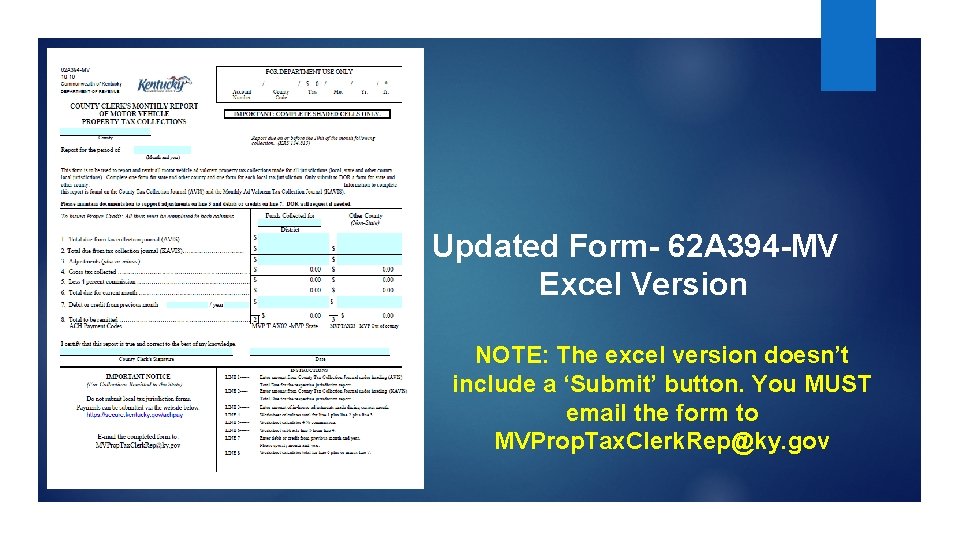 Updated Form- 62 A 394 -MV Excel Version NOTE: The excel version doesn’t include