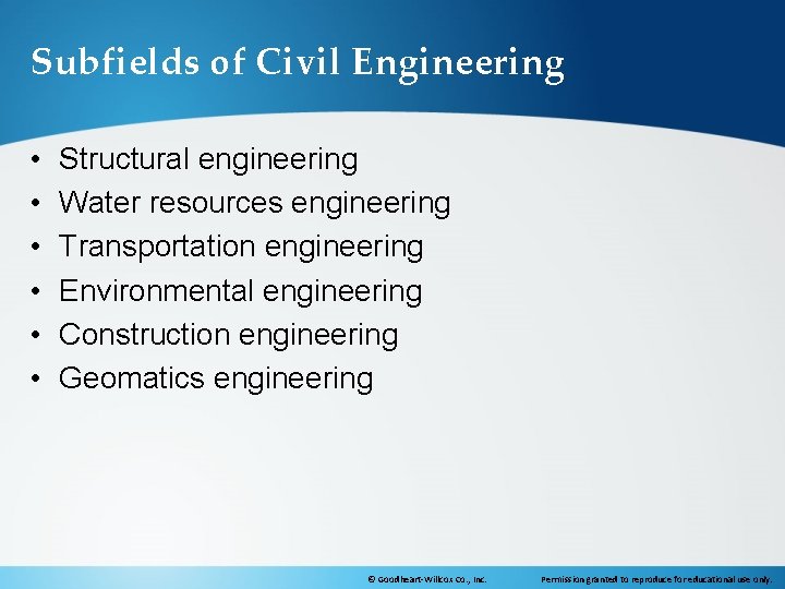 Subfields of Civil Engineering • • • Structural engineering Water resources engineering Transportation engineering