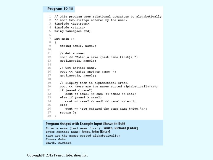 Copyright © 2012 Pearson Education, Inc. 