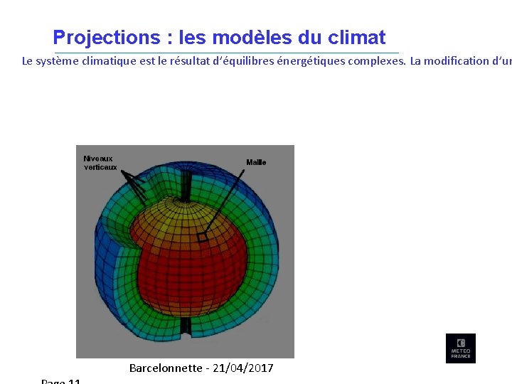 Projections : les modèles du climat Le système climatique est le résultat d’équilibres énergétiques