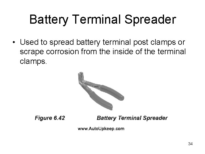 Battery Terminal Spreader • Used to spread battery terminal post clamps or scrape corrosion