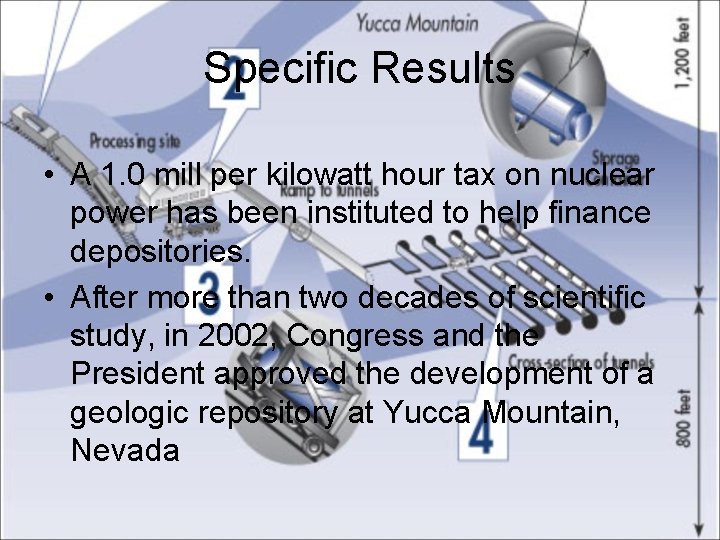Specific Results • A 1. 0 mill per kilowatt hour tax on nuclear power