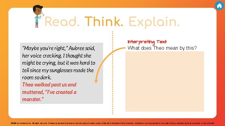 Read. Think. Explain. “Maybe you’re right, ” Aubree said, her voice cracking. I thought