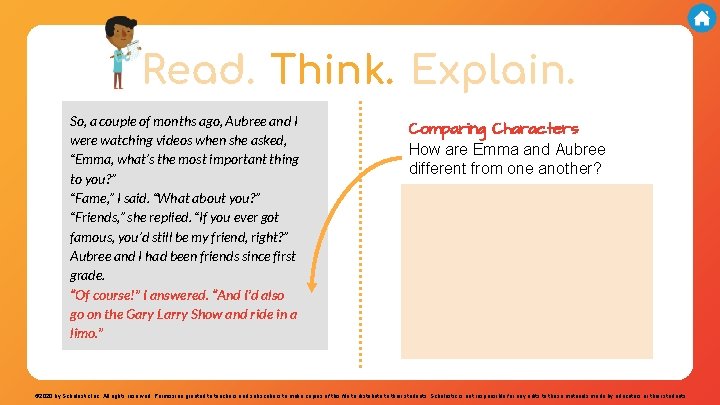 Read. Think. Explain. So, a couple of months ago, Aubree and I were watching