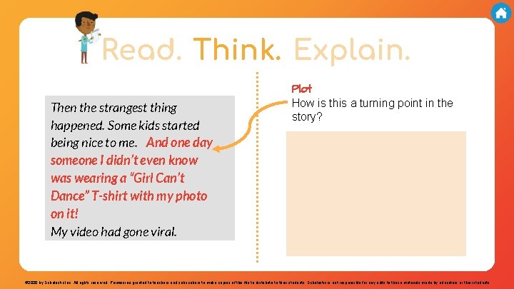 Read. Think. Explain. Then the strangest thing happened. Some kids started being nice to