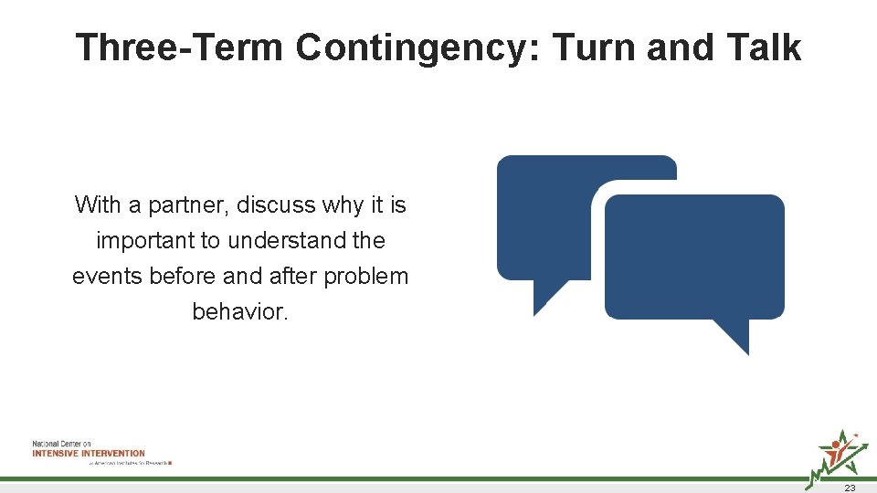 Three-Term Contingency: Turn and Talk With a partner, discuss why it is important to Three-Term Contingency: Turn and Talk With a partner, discuss why it is important to